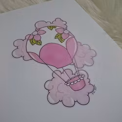 Doptavla: Rosa Luftballong