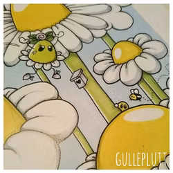 Barntavla: Gula blomparadiset