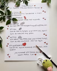 Minnestavla till fröken med dikt, present till fröken & pedagog, variant 1