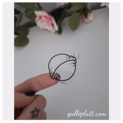 DIY Gulleprutta, 3-pack transparenta klistermärken