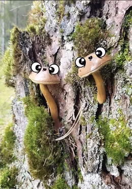 Poster, Svampar på stubbe