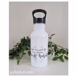 VATTENFLASKA: Rostfritt Stål, Helvete Blomkrans
