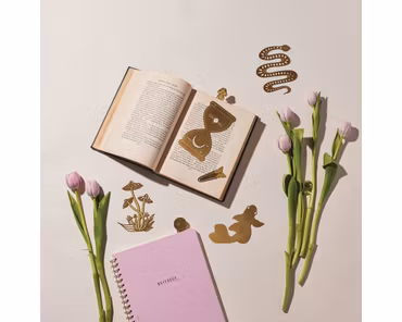 Stort Bokmärke Metall Svampar