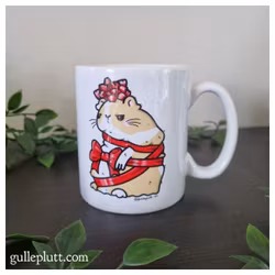 Mugg, Arga Hamstern inslagen som julklapp,