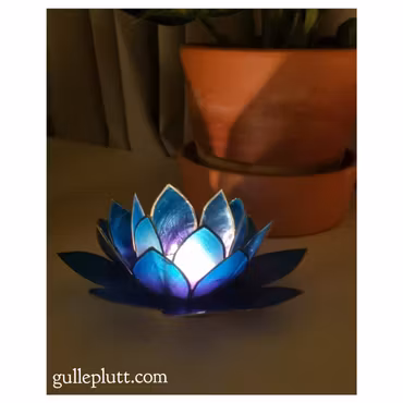 Ljuslykta, Lotusblomma för värmeljus, Indigo,