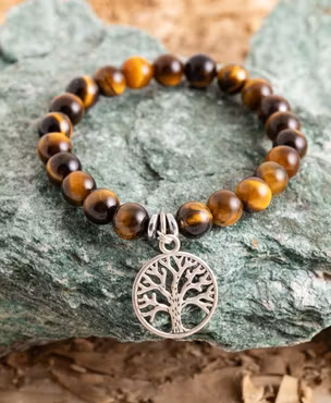 Armband - Tigeröga med yggdrasil