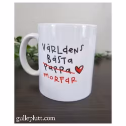 Mugg: Världens bästa pappa (morfar)