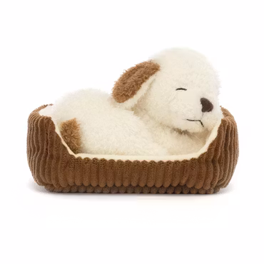 Gosedjur, Sovande hund med hundsäng, Napping Nipper Dog (Jellycat)