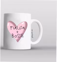 MUGG: Rosa Hjärta, Personlig med namn