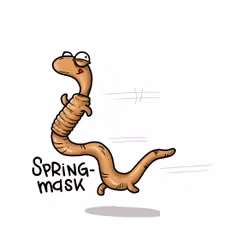 KYLSKÅPSMAGNET: Springmask (Den Alternativa Djurparken)