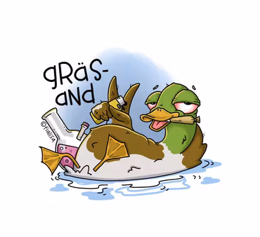 KYLSKÅPSMAGNET: Gräsand (Den Alternativa Djurparken)