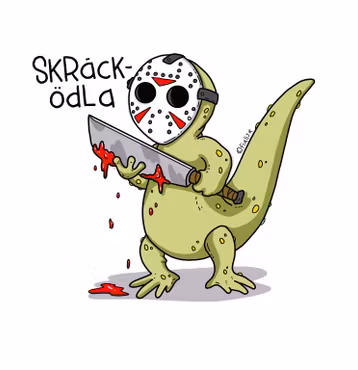 KYLSKÅPSMAGNET: Skräcködla (Den Alternativa Djurparken)