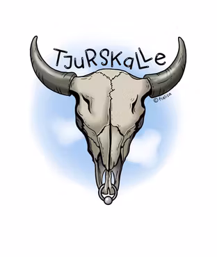 KLISTERMÄRKE: Tjurskalle (Den Alternativa Djurparken)