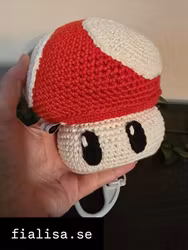 VIRKAD SPELDOSA: Röd Svamp, Super mario Nintendo