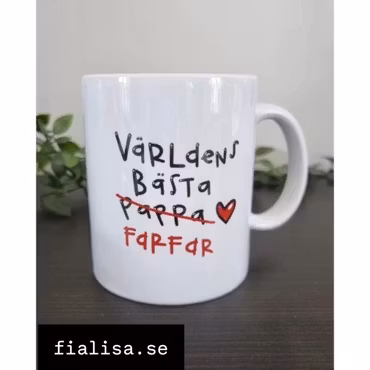 Mugg: Världens bästa pappa (farfar)