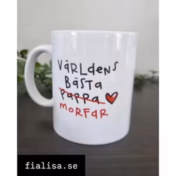 Mugg: Världens bästa pappa (morfar)