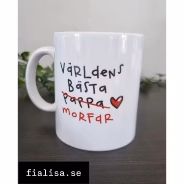 Mugg: Världens bästa pappa (morfar)
