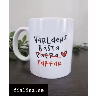 Mugg: Världens bästa pappa (farfar)