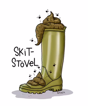 KYLSKÅPSMAGNET: Skitstövel (Den Alternativa Djurparken)