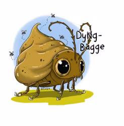 KYLSKÅPSMAGNET: Dyngbagge (Den Alternativa Djurparken)