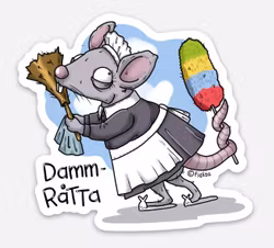 KYLSKÅPSMAGNET: Dammråtta (Den Alternativa Djurparken)