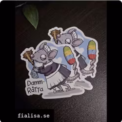 KYLSKÅPSMAGNET: Dammråtta (Den Alternativa Djurparken)