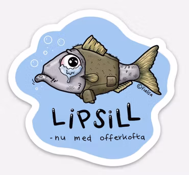 KYLSKÅPSMAGNET: Lipsill med Offerkofta (Den Alternativa Djurparken)