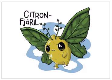 VYKORT: Citronfjäril (Den Alternativa Djurparken)