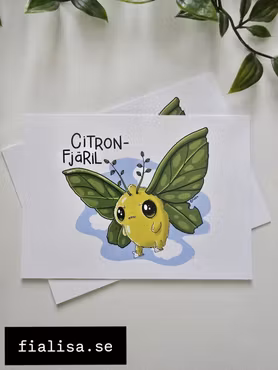 VYKORT: Citronfjäril (Den Alternativa Djurparken)