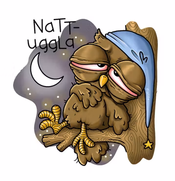 KYLSKÅPSMAGNET: Nattuggla (Den Alternativa Djurparken)