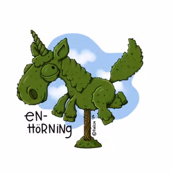 KYLSKÅPSMAGNET: Enhörning (Den Alternativa Djurparken)