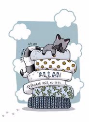 DOPTAVLA: Sovande Tvättbjörnen på Ärten