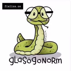 KYLSKÅPSMAGNET: Glasögonorm (Den Alternativa Djurparken)