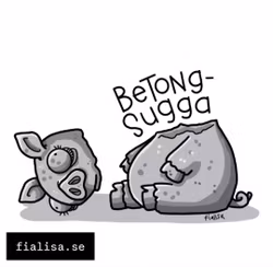 KYLSKÅPSMAGNET: Betongsugga (Den Alternativa Djurparken)