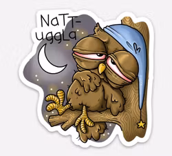 KYLSKÅPSMAGNET: Nattuggla (Den Alternativa Djurparken)