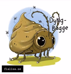 KYLSKÅPSMAGNET: Dyngbagge (Den Alternativa Djurparken)