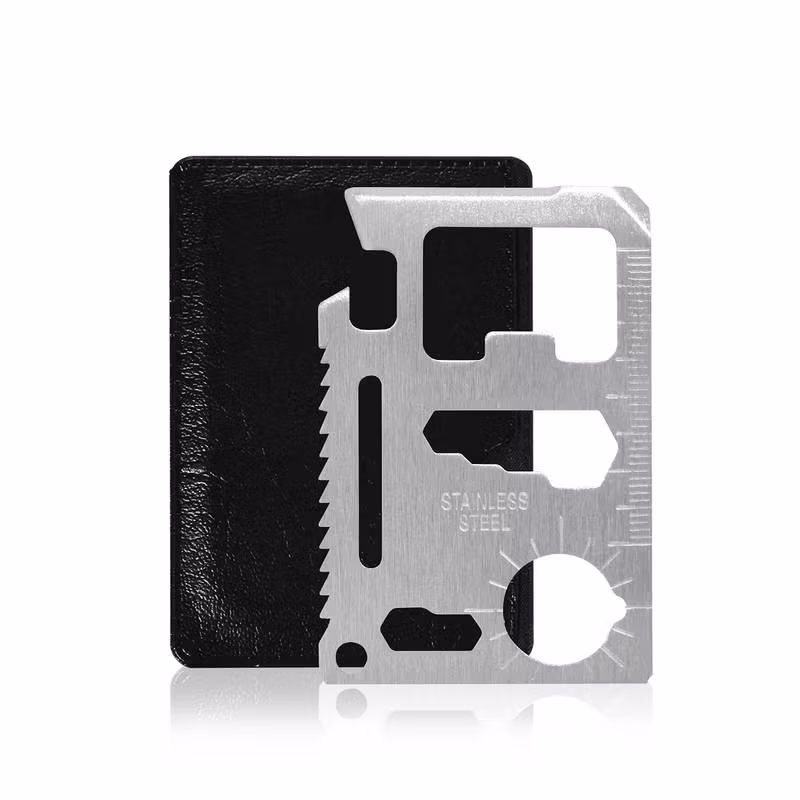 Credit Card Multitool - 11 Funktioner i rostfritt stål