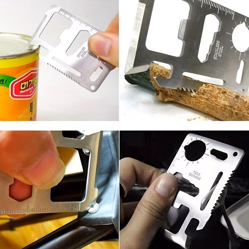 Credit Card Multitool - 11 Funktioner i rostfritt stål