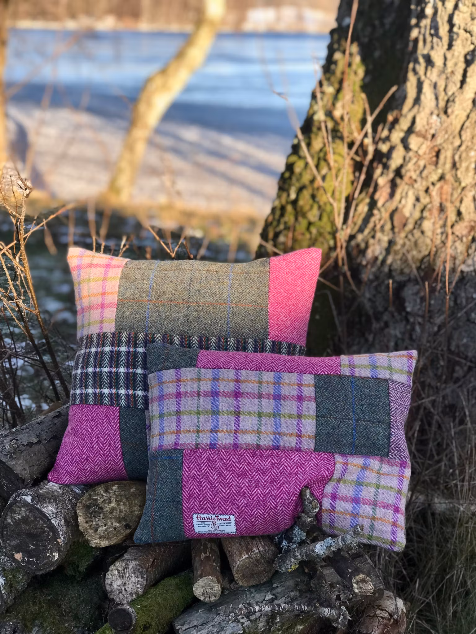 Harris Tweed Kudde avlång.