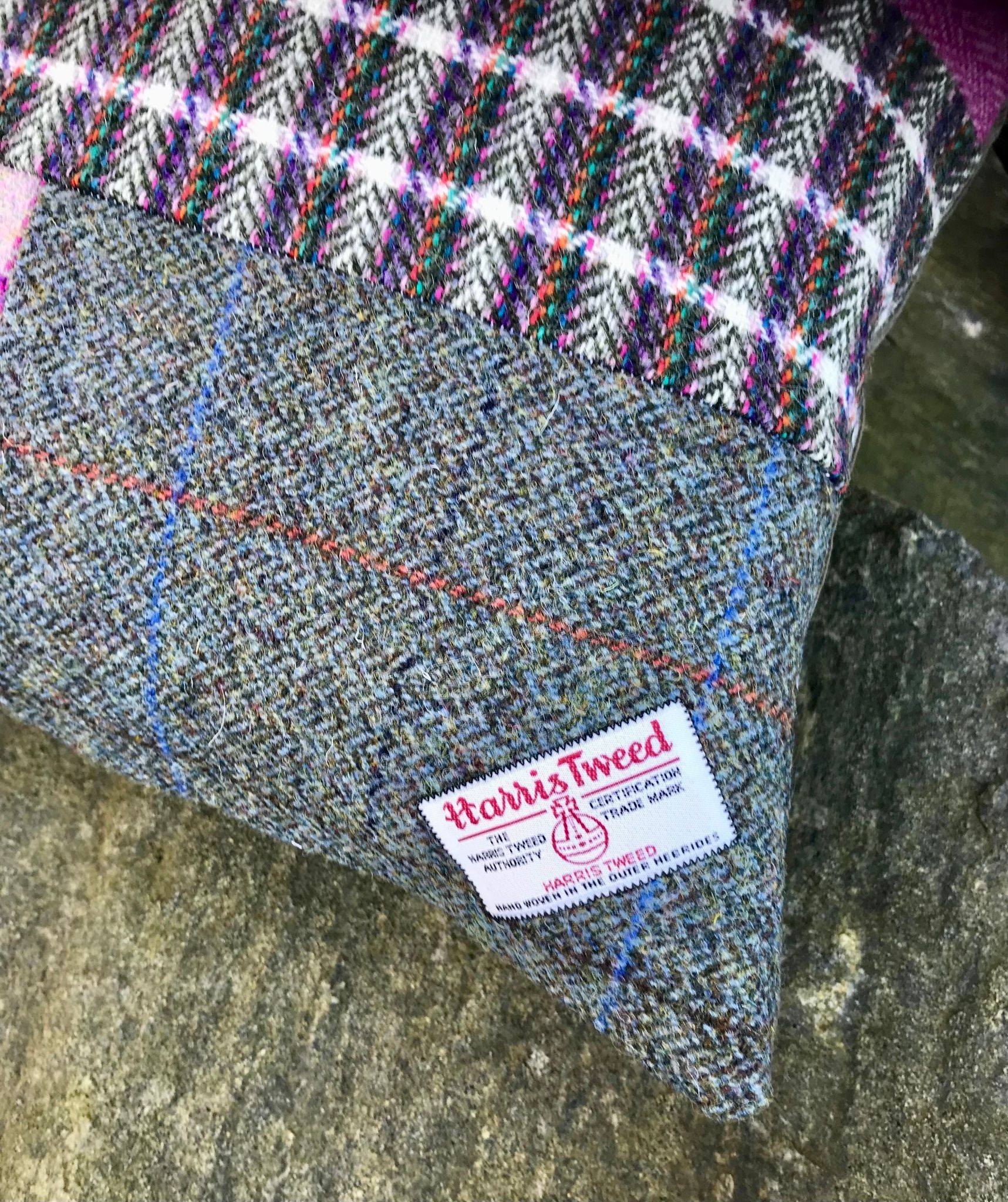 Harris Tweed Kudde fyrkantig.