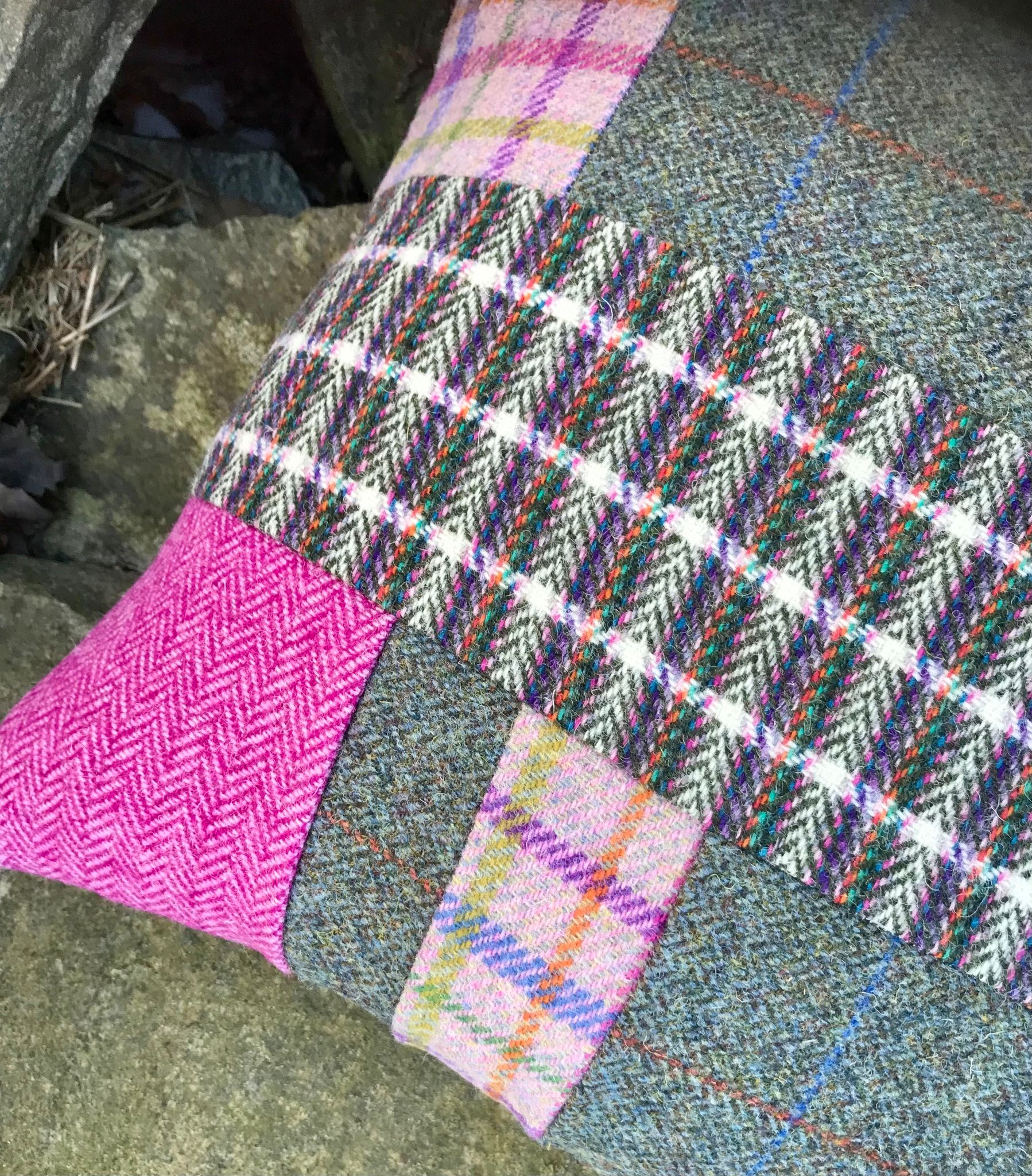 Harris Tweed Kudde fyrkantig.