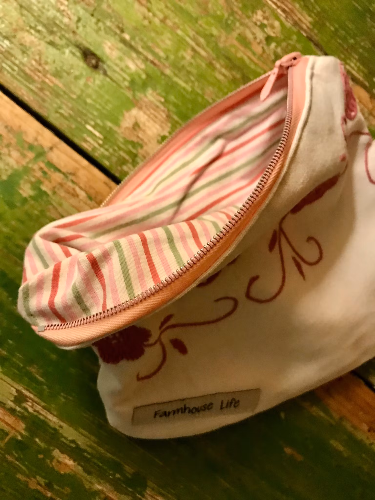 Broderat väska Rosa