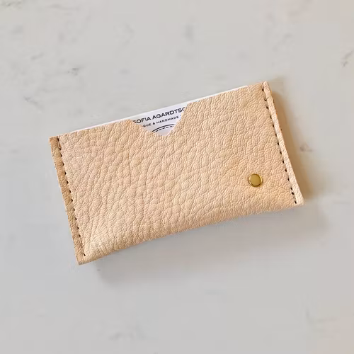 Card Holder Natur - Korthållare i naturgarvat läder