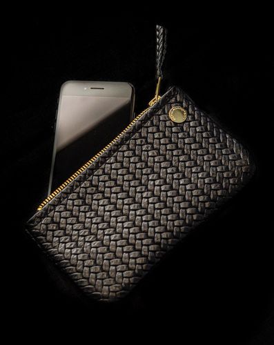VIP iPhone Wallet - Herringbone Leather