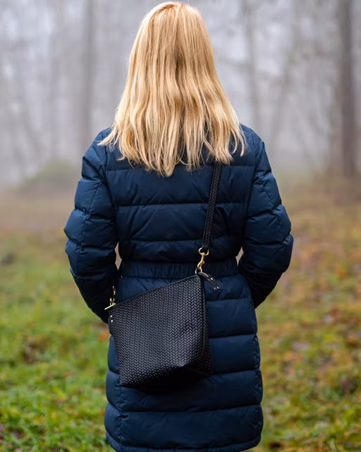 Large Shoulder Bag - Herringbone