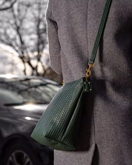 Large Shoulder Bag - Herringbone