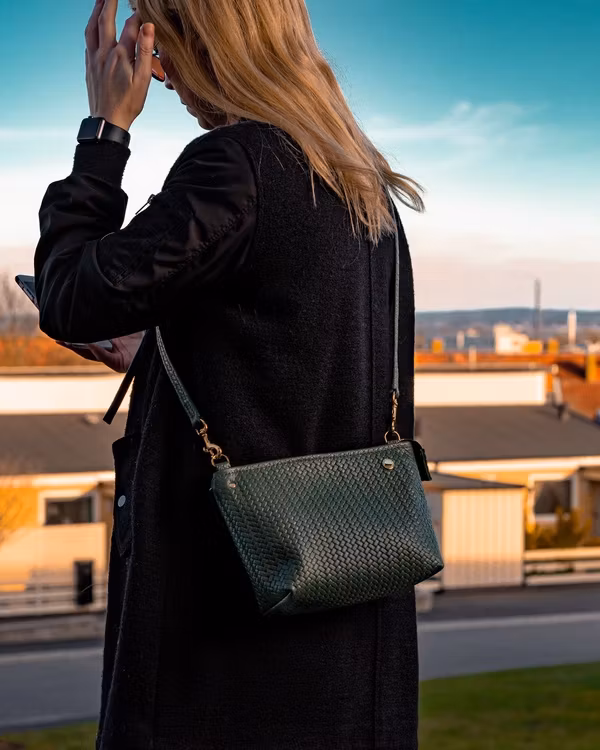 Large Shoulder Bag - Herringbone