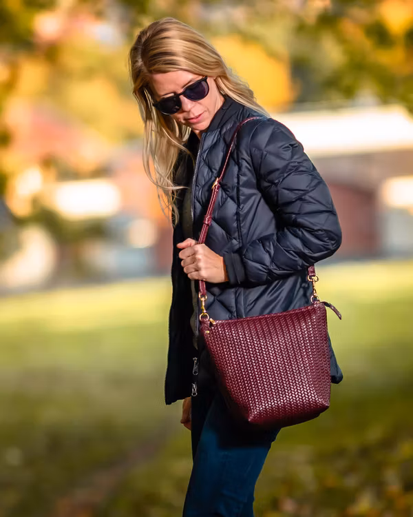 Large Shoulder Bag - Herringbone