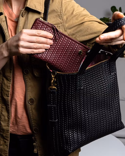 Large iPhone Wallet - Herringbone