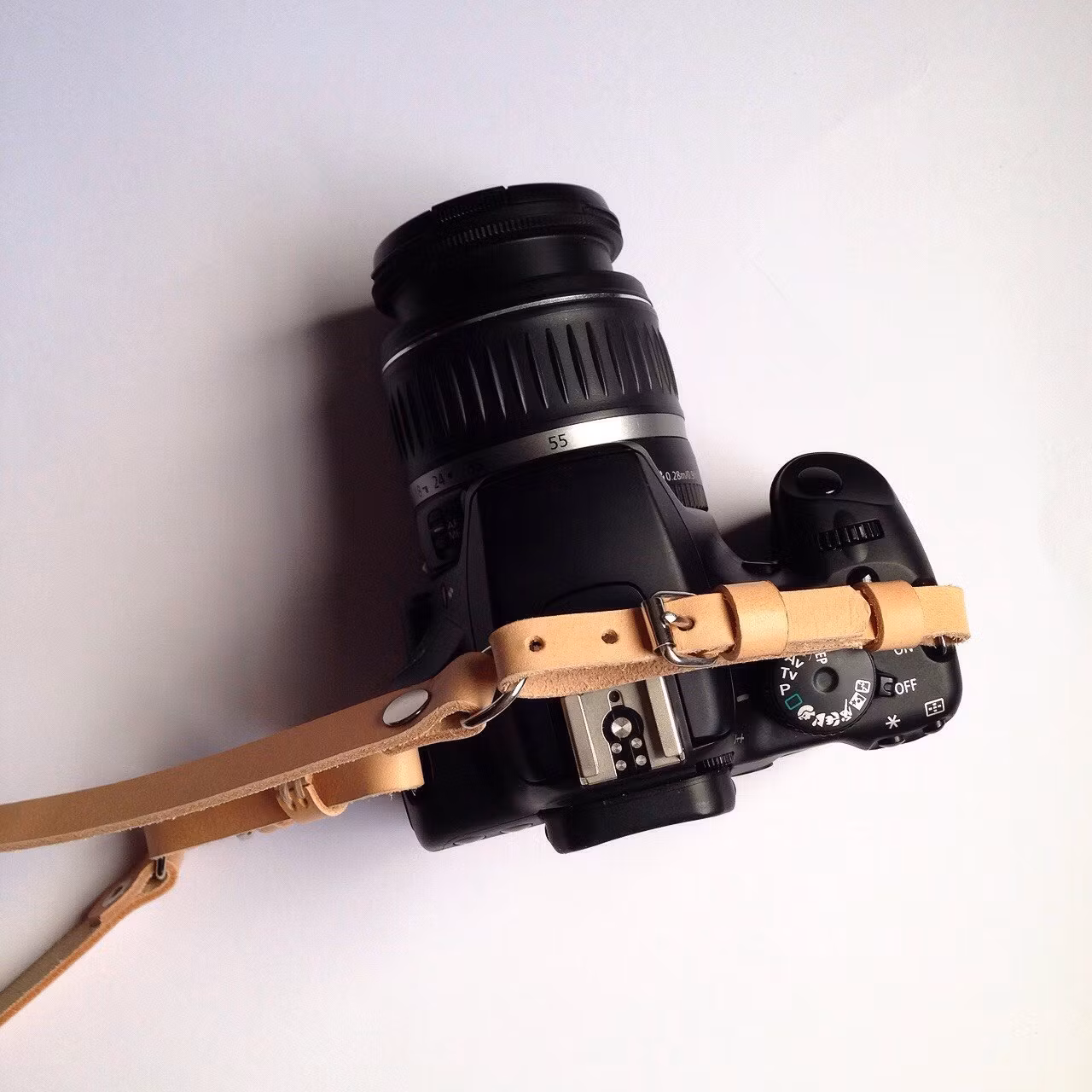 Camera Strap Tan - Kamerarem i läder